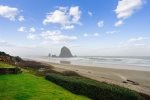 View of Haystack Rock from the Backyard at Windjammer